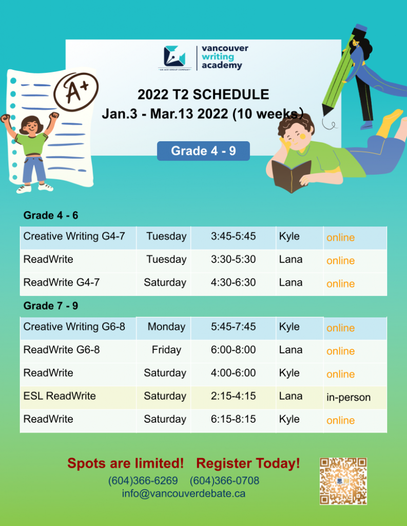 VWA 2022 class schedule